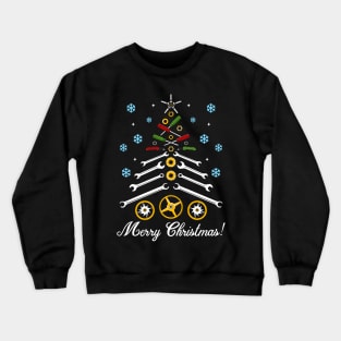 Mechanic Christmas Tree Crewneck Sweatshirt